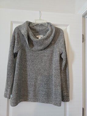 Grey long sleeved cowl neck sweater